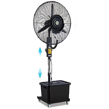 CUTPOIY Cooling Fan with Mist, 90° Oscillating Misting Fan, Adjustable Height Pedestal Fan with 11 Gallon Tank, Outdoor Garden Backyard Fans