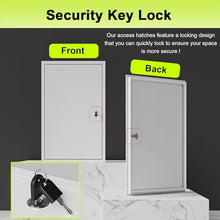20x20 24x28 24x36 32x48 28x32 Inch Wall Access Door, Large Metal Inspection Hatch Gate for Ceilings, Electrical, Plumbing, Lockable Drywall Hole Cover Plate(White Frame,28"x48")