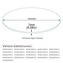 1/4" Inch Thick Tempered Pencil Edge Polish Glass Table Top, Tempered Glass Table Top Round Transparent Table Surface, Polish Arc Edge, Sturdy Replacement Protector Cover, 40 Inch Round Glass Table To