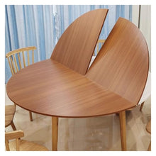 ZDJZMGZ Foldable Round Table Top Extender - 4 to 6.5 ft Collapsible Banquet Table Board, Teak Finish, Ideal for BBQ, Garage, Garden, Deck (5.2 ft Diameter)