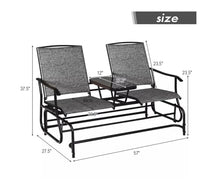 Patio Glider Rocking Chair Bench Loveseat 2 Person Rocker Deck Outdoor Furniture