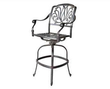 theWorldofpatio Elizabeth Cast Aluminum Powder Coated 5pc Bar Table Set Antique Bronze