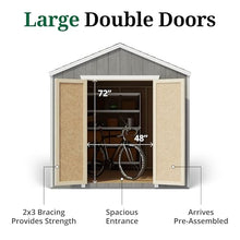 Little Cottage Co. 8x10 Value Gable Shed with Floor, Outdoor Wood Storage Do-It-Yourself Precut Kit