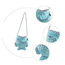 8 pcs Planter Fish Decoration Container Flowerpot Metal Creative Iron Shaped Flower Holder Pendant Wall Suspension Decor Arrangement Basket Art Hanging Wall-Mounted Rack (As Shownx5pcs 18X7CMx5pcs)