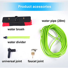 Cleaning Kit, Solar Cleaning Brush, Solar Panel Cleaning Tool, Water Spray Glass Cleaning Brush Extension Washing Rod/30Cm Brush Head/9M Rod