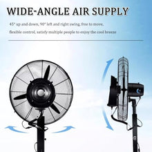 Industrial Oscillating Misting Fan with 42L Water Tank, High-Efficiency Cooling for Greenhouse, Factory, and Workshop Use(750Mm)