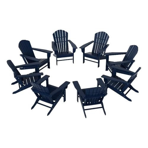 Costaelm Portside Classic Outdoor Adirondack Chairs Set of 8