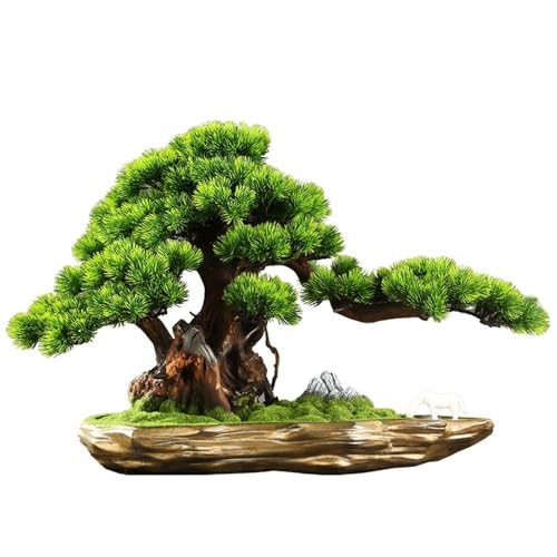 YXIANG56Q Fake Plants Artificial Bonsai Tree Indoor Fake Plants Decor with Pots for Home Table Office Desk Bedroom Living Room Bonsai Tree