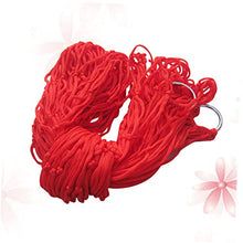 MaGiLL 3pcs Nylon Rope Mesh Hammock Patio Hanging Chair Rope Tree Hammock Rope Hammock Chair Hanging Nap Bed Nylon Mesh Hammock Meshy Rope Hammock Travel Red Outdoor Leisure Hanging Net