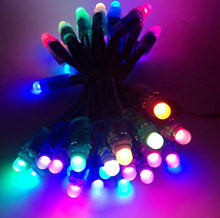 YOOMAO 2000pcs DC 12V WS1903 12mm Diffused Digital RGB LED Pixel String Light Individually Addressable Round LED Module Backlight String IP68 Waterproof