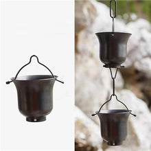 OGMOYT Copper Rain Chain for Gutters, Roof Rain Catcher/Diverter, Metal Ring Rain Chain