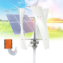 Wind Turbine Generator Kit, Portable Vertical Helix Wind Power Turbine Generator Kit w/ 3 Blades & Charge Controller for Boats,Gazebos,Cabins Or Mobile Houses,ther Energy Supplies 2000W-12V