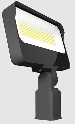 RAB Lighting X34XXL Adjustable General Purpose Flood Light, 3000K/4000K/5000K Selectable, 120/140/160W Adjustable, 0-10V Dim to 10%, Dusk to Dawn Photocell, 120-277V, Slipfitter Mount, Bronze