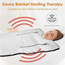 TZLGMDER Home Spa Sauna Weight Loss Fat Burning Heated Sauna Blanket Sauna Blanket Weight Loss Detox Home Spa Salon Fitness Machine(Silver)