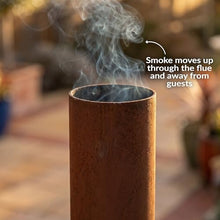 Sunnydaze Large Chiminea Outdoor Fireplace with Grill Grate, Rustic, 58"