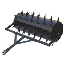 Yard Tuff 48 Inch Wide Drum Spike Aerator with Pin Style Hitch Black