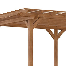 Outsunny 12' x 20' Outdoor Pergola Wood Gazebo Brown