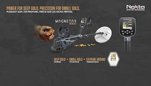 Nokta Magnetar 9000 Gold Nugget Metal Detector, 2 Coil Pack, Color Screen, 2 Modes, Bluetooth Headphones, 2 Li-Ion Batteries, Backpack, Bungee & Hipstick, Digger, Vehicle Charger