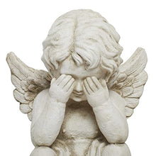 Deco 79 Magnesium Oxide Biblical Angel Garden Sculpture Set of 3 White 11"W, 29"H