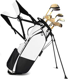 OEIPSMK Durable Golf Stand Bag with 6-Way Dividers & Shoulder Strap - B