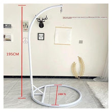 KDFHKHS White Modern Single Pole Hammock Chair Stand 330Lbs Capacity, 76.8"x39.4" Indoor Outdoor Use