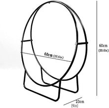 WXPWAMZ Firewood Rack Firewood Racks, Indoor Iron Fire Wood Rack Round Log Holder Frame 22.8In Wide, Heavy Duty Wood Storage Log Holder, Easy Assembly