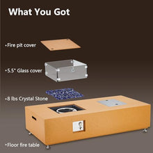 Outdoor Propane Fire Pit Table Superior 56", 50,000BTU Patio Gas Firepit Set