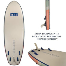 ISLE Surf and SUP Megalodon Inflatable Paddle Board Bundle 15' Seafoam/Peach