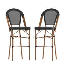 Flash Furniture 30 in Indoor/Outdoor Barstool, Black, 2-Pack