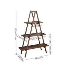 IBONSON Multi Tiered Plant Stand Indoor Balcony Retro Solid Wood Flower Stand Living Room Indoor Multi-Layer Pothos Plant Display Stand Corner Outdoor Plant Stand