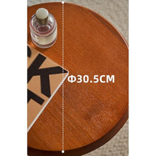 zhenghaoyu89 Sofa Side End Table Wooden Simple Side Table Small Round Low Stool Living Room Balcony Nightstand