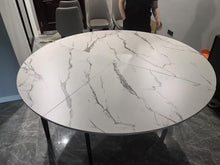 LFPSVC White Round Table Top Replacement, 3/4" Thick Fold-in-Quarter Table Tops for Dining Tables/End Tables, Indoor/Outdoor All-Season Foldable Dining Tabletops(1.8m/5.9ft)