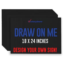 18” x 24” Corrugated Plastic Blank Yard Signs – Perfect for Printers, Crafts and Do It Yourself (Black, 200-Pack)