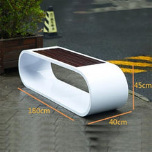 YUHUAWF Park Patio Seat Zigzag Stainless Steel Outdoor Bench with Wooden Seat Plate Patio White Outdoor Furniture Seating(Large)
