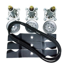 GENTERUN 54 Inch Mower Deck Rebuild Kit, RP187292-FULLKITRUSS-2 Spindle Blade Pulley Belt Assembly