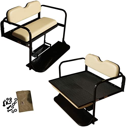Performance Plus Carts Club Car Precedent Golf Cart Flip Folding Rear Seat Kit Buff