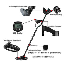 JIQHOHX Underground Metal Detector, High Sensitivity Underground Metal Detector Set Treasure Finder Gold Hunter 3m Depth High Accuracy Lightweight