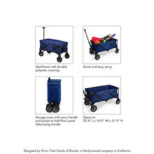 PICNIC TIME NCAA Rhode Island Rams Adventure Wagon Folding Wagon, Wagon Cart, Sport Utility Wagon, Beach Wagon Collapsible, (Dark Gray)