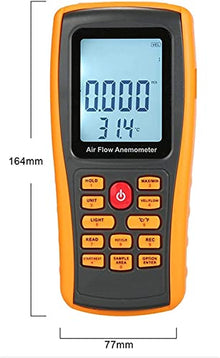 FRAHS Handheld Anemometer, Portable Digital LCD Backlight Wind Speed Air Volume Measurer, for Measuring Wind Speed