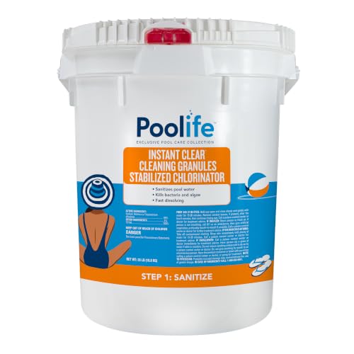 Poolife Instant Clear Cleaning Granules Stabilized Chlorinator, 35 lb