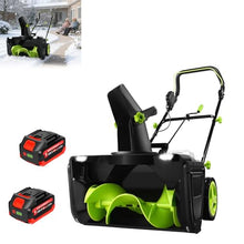 ORIDLECTAL 3500W Electric Snow Thrower Cordless, 40V Brushless Snow Blower with 2 x 5.0Ah Batteries, 20 Inch Width with LED Lights for Sidewalks and Patios