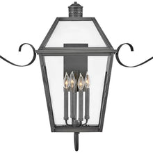 Hinkley Nouvelle Collection Four Light Outdoor Wall Lantern Blackened Brass/Black