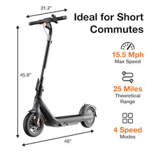 Segway Ninebot E2 Pro Electric Kick Scooter 15.5 mph 25-Mile Range Black