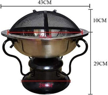 KOMFGT Fire Pits Outdoor Wood Burning Heavy Duty Cast Iron Fire Pit Large Wood Fire Pit