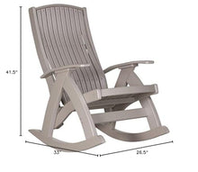 LuxCraft Poly Comfort Rocker Plastic Outdoor Rocking Chair Weatherwood