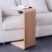 Coffee Table Small C-Shaped Living Room Simple Solid Wood Side Table Sofa Side Table Small Coffee Table Corner Table Movable Small Apartment Bedroom ModerCenter Table for Living Room(C)