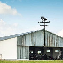House Decor Wind Vane Roof Garden Mount Yard Decoration Stainless Steel Weathervane Vintage Retro Pet Dog Shape Outdoor Ornaments Farm Backyard Lawn Decor