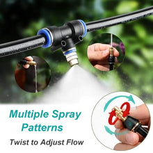 Watering System Misting Line System for Cooling for Garden, Greenhouse, Lawn, Adjustable Water Flow, Quick Connect and Pull Out ﻿(100m/328ft)