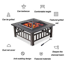 Fire Pit 31-inch Wood-Burning fire Pit, Outdoor Patio Barbecue Fireplace, Home Courtyard Charcoal Barbecue fire Pit Table