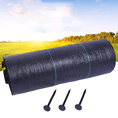 Garden Weed Barrier Landscape Fabric,Weed Block Fabric Heavy Duty 3.2OZ,Woven Mulch for Landscaping Ground Cover Weed Control Fabric,High Permeability Good for Flower Bed, ( Size : 1.5x100m/5x328ft )